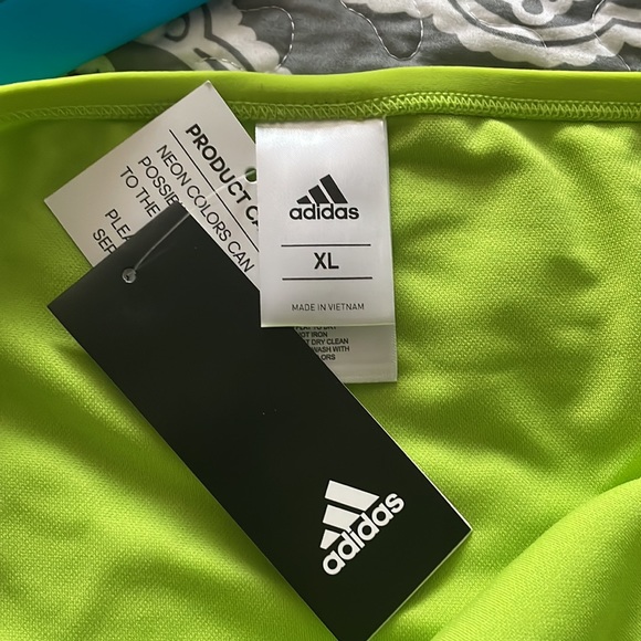 Adidas lime green swim top/ bottom - Picture 4 of 9